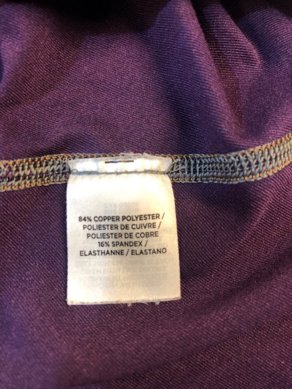 Tommie Copper Cool Copper Long Sleeve Crew Neck Purple Shirt Size L - Picture 7 of 8